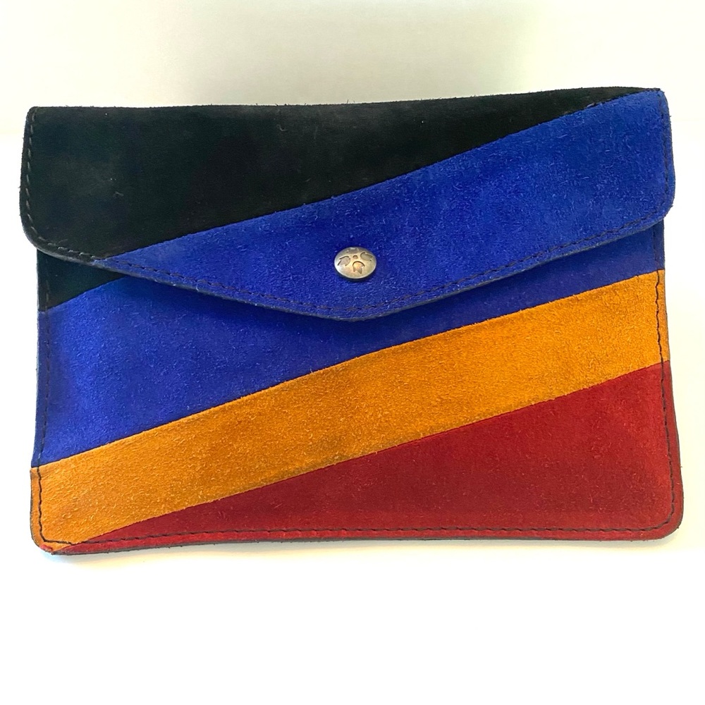 💙 Patricia Nash Clutch Suede Leather NWOT